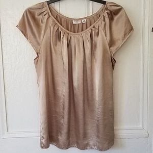 Cato Woman Gold Colored Short Sleeved Blouse
